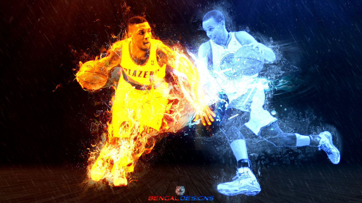 Damian Lillard Vs Steph Curry Wallpaper By Bengal Bengalbro