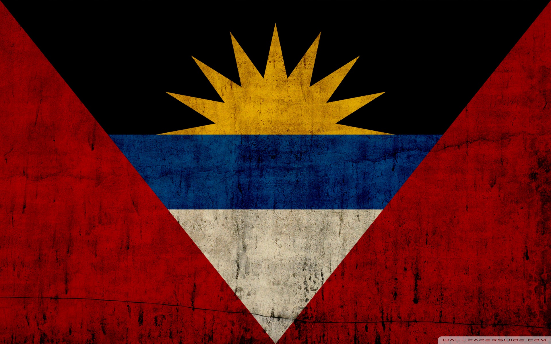 Grunge Flag Of Antigua And Barbuda 4k HD Desktop Wallpaper For