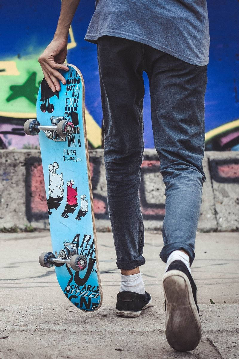 Aesthetic Skater Boy Comic Art Wallpaper