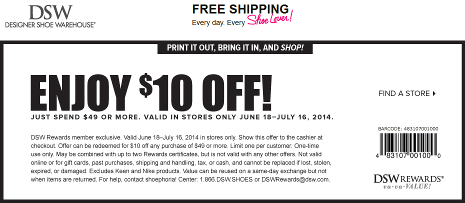 dsw $2 coupon