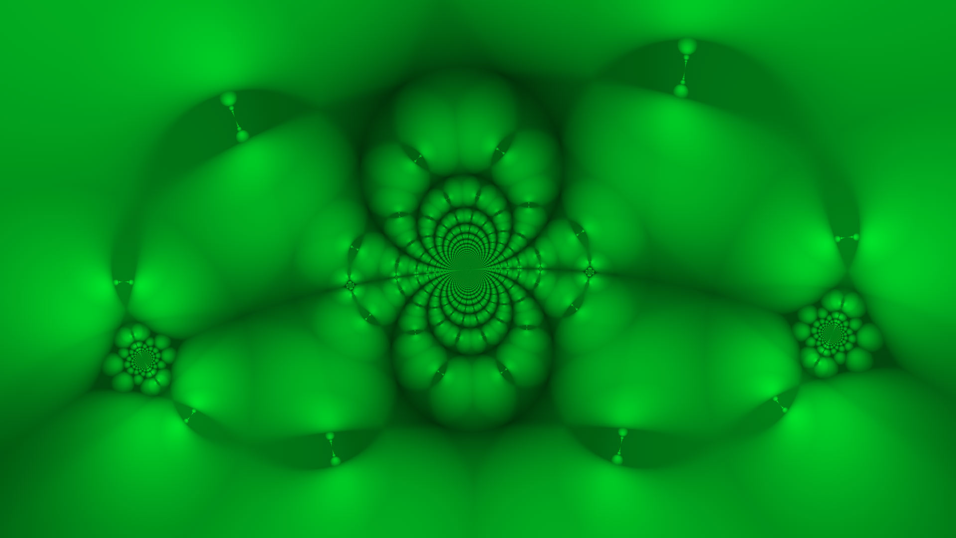 Desktop Fractal Background Green Background Dark Wallpaper HD