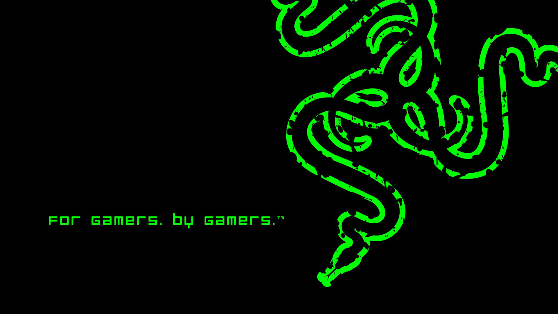 Razer Logo For Gamers By Black Background HD 1080p