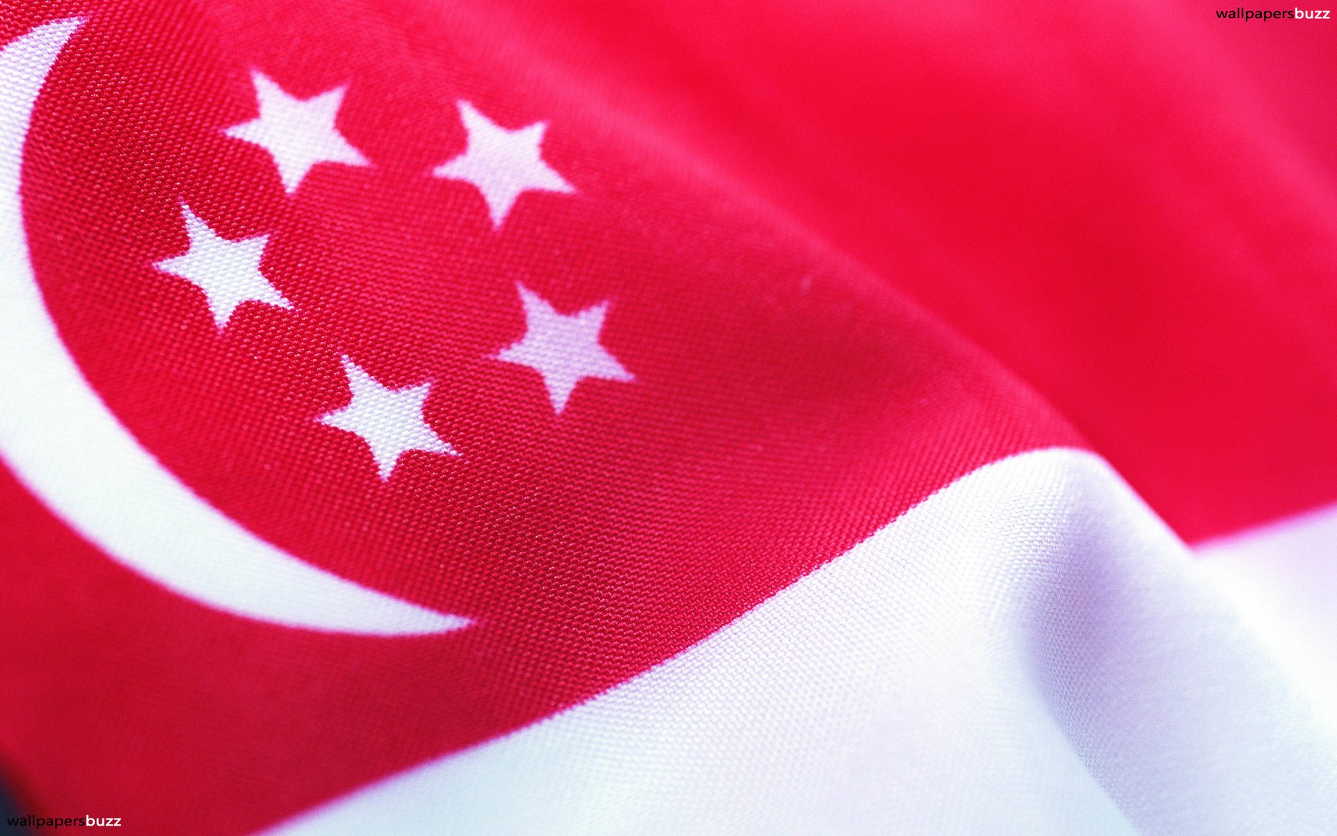 The Flag Of Singapore HD Wallpaper