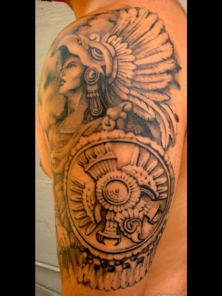 30 Aztec Inspired Tattoo Designs For Men