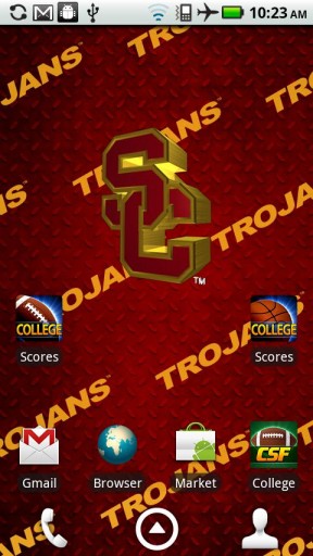 licensed usc trojans live wallpaper with animated 3d logo background