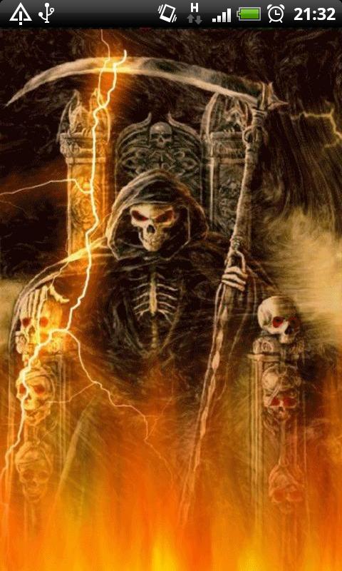 Fire Grim Reaper Live Wallpaper For Android