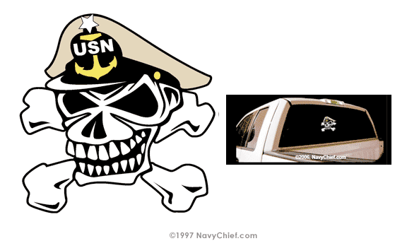 Navychief X Navy Senior Chief Skull And Crossbones Color