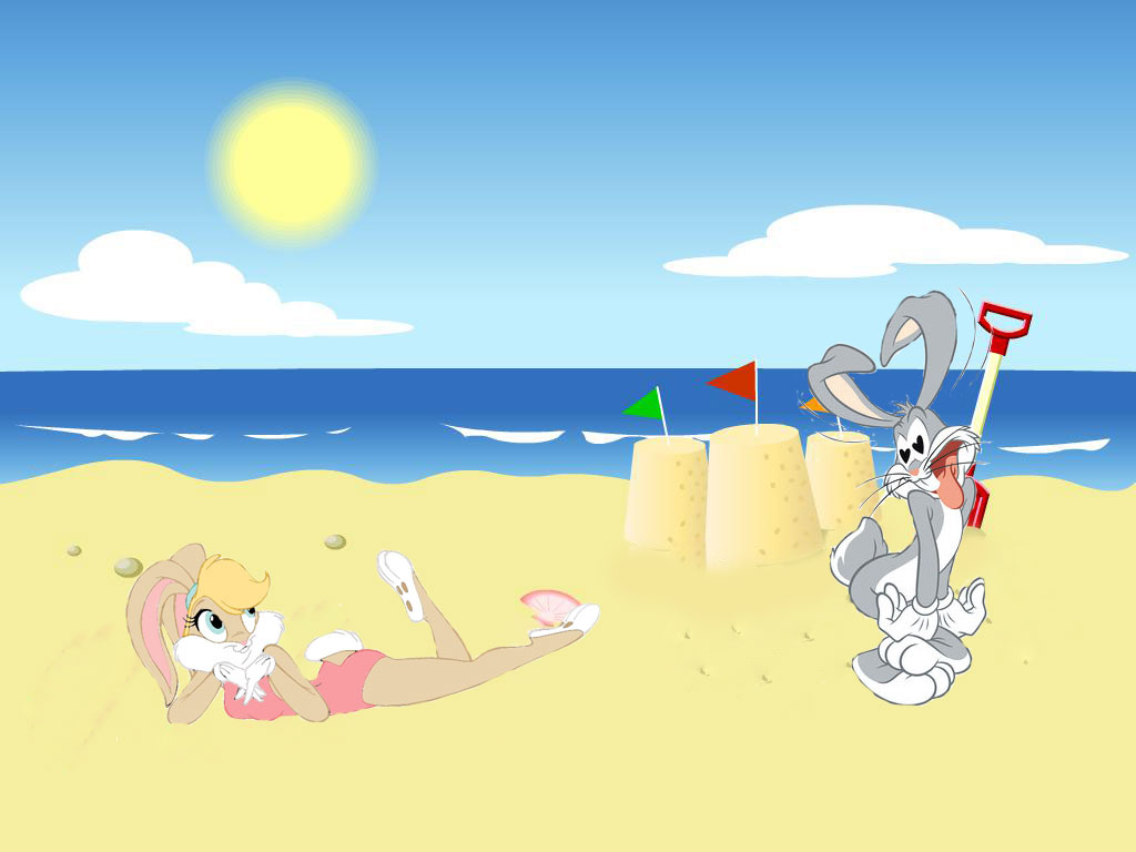 Bugs Bunny And Lola At The Beach By