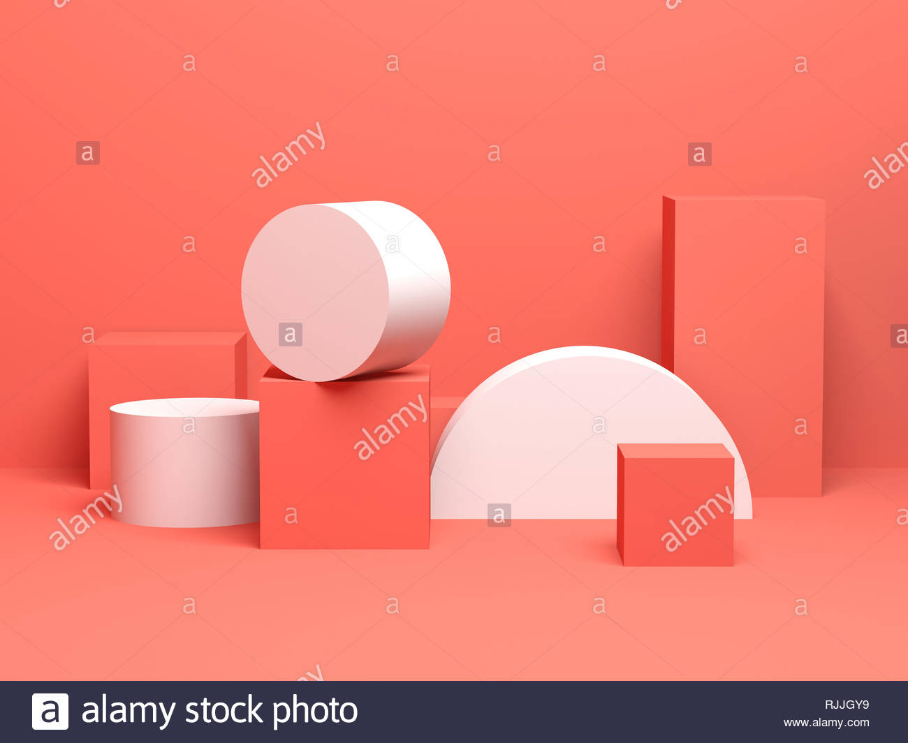 Abstract Colorful Digital Still Life Background With Primitive