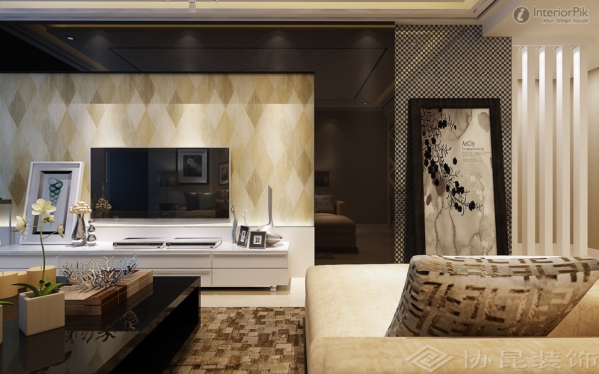 Modern Minimalist Living Room Wallpaper Tv Background Wall Decoration