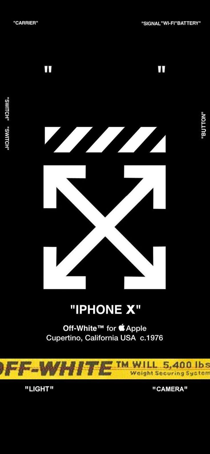 iPhone Wallpaper Off White Lock Screen For X