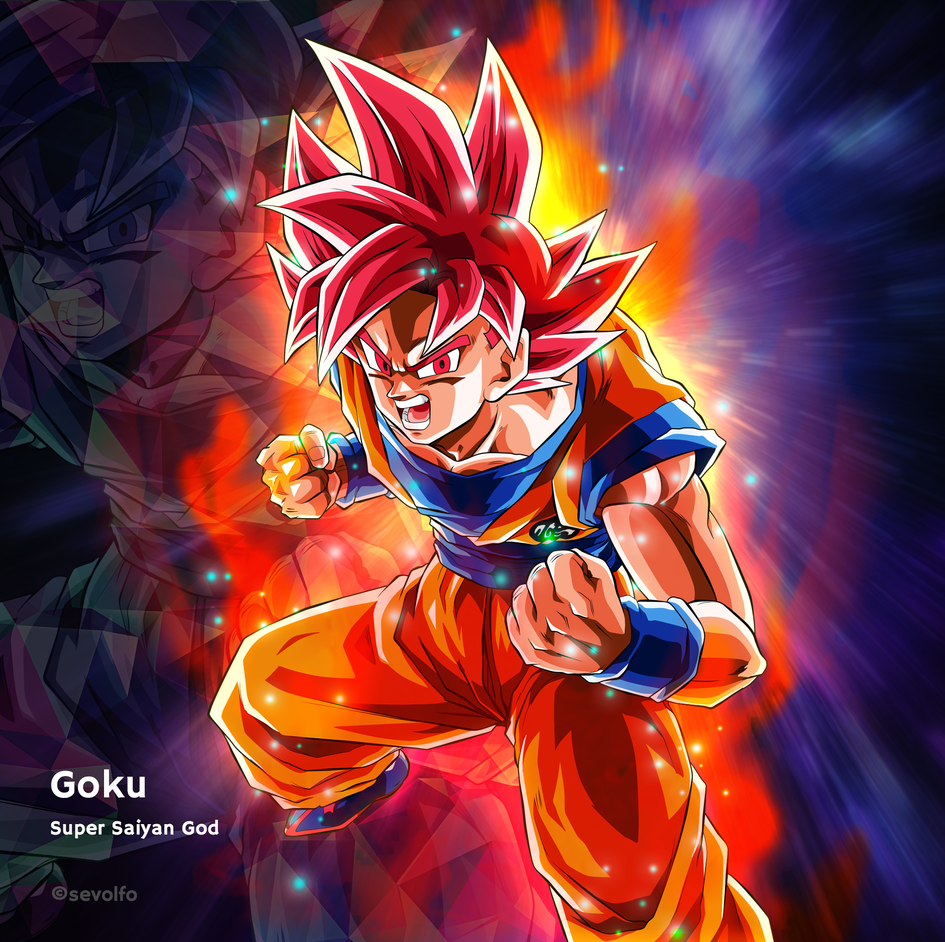 Free download Goku Super Saiyan God by Sevolfo on [1908x1902] for your