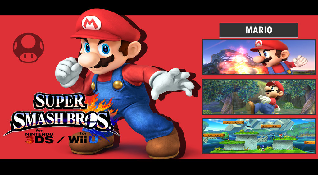 Super Smash Bros 3ds Wii U Mario Wallpaper By Dakidgaming On
