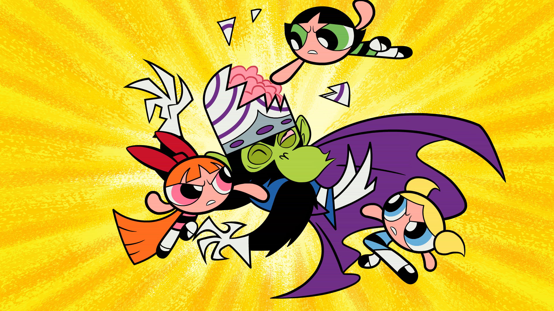Powerpuff Girls Vs Mojo Jojo HD Wallpaper