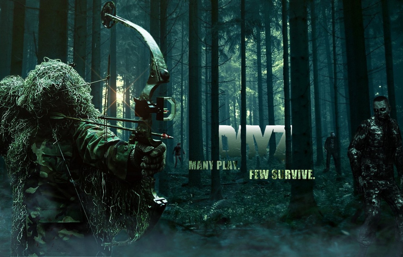 Wallpaper Forest Bow Zombies Arrow Dayz Image For Desktop
