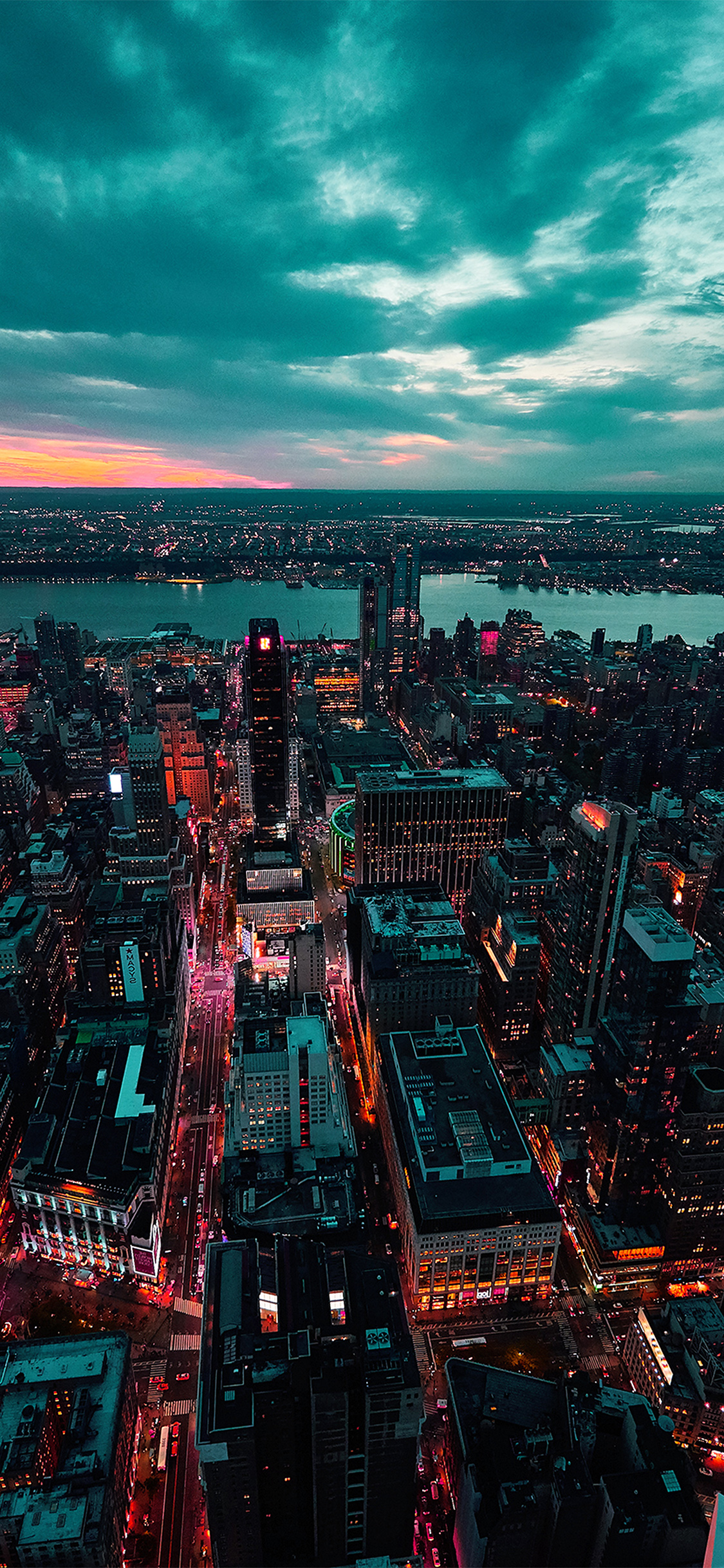 City Sunset iPhone X Wallpaper