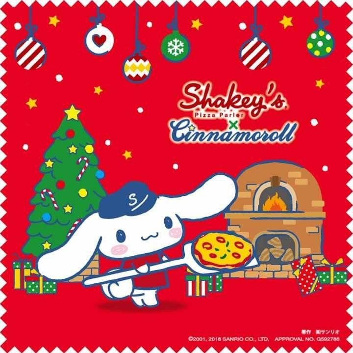 Cinnamoroll x Shakeys Kawaii christmas Japanese cartoon Sanrio