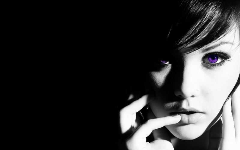 Women Black And White Eyes Background Wallpaper People