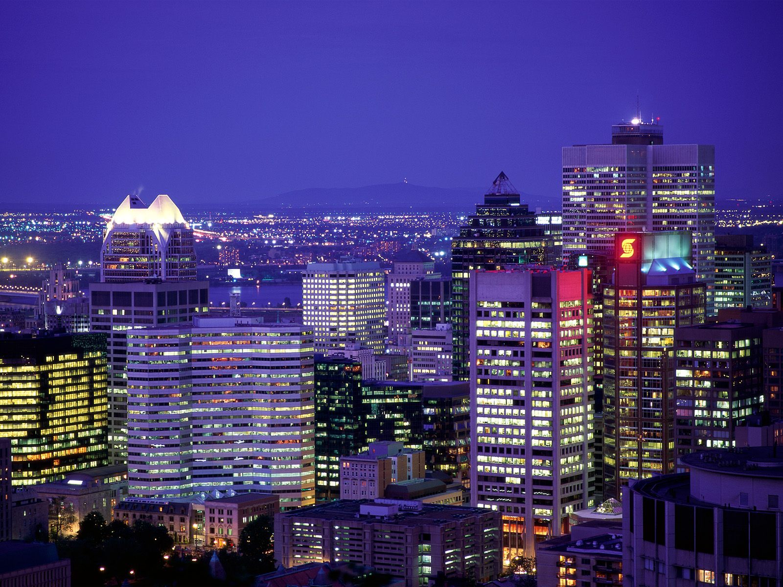 Of Montreal Quebec Photo City Lights Wallpaper