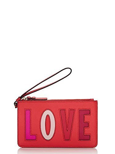 Kate Spade New York Love Birds Slim Bee Wristlet Red Accessory