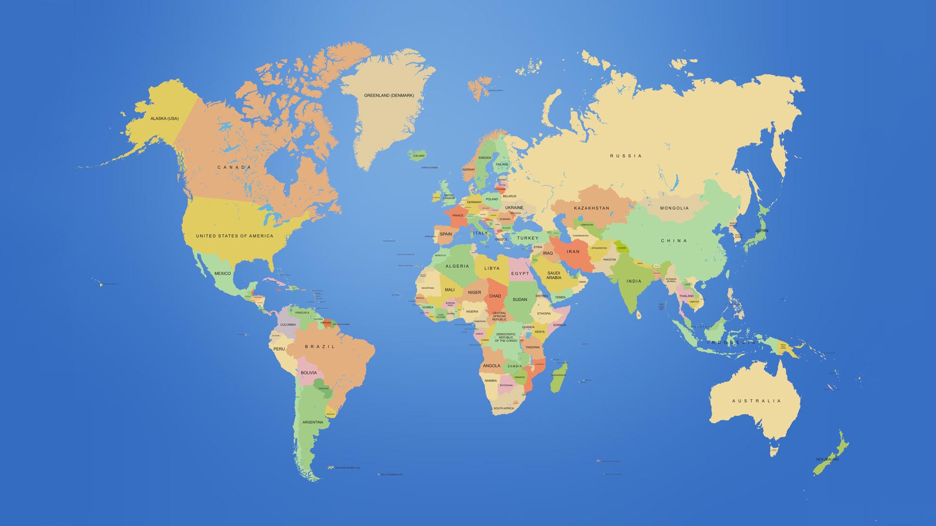 Executed World Map Desktop HD Wallpaper