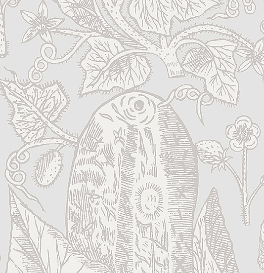 Feature Wallpaper Cowcumber Wallcovering In Cream And Grey