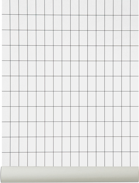 Grid Wallpaper Black White Contemporary By Inmod