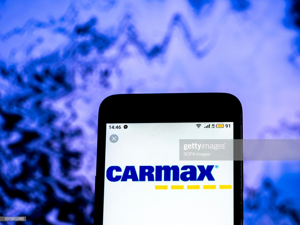 In This Photo Illustration The Carmax Pany Logo Seen Displayed