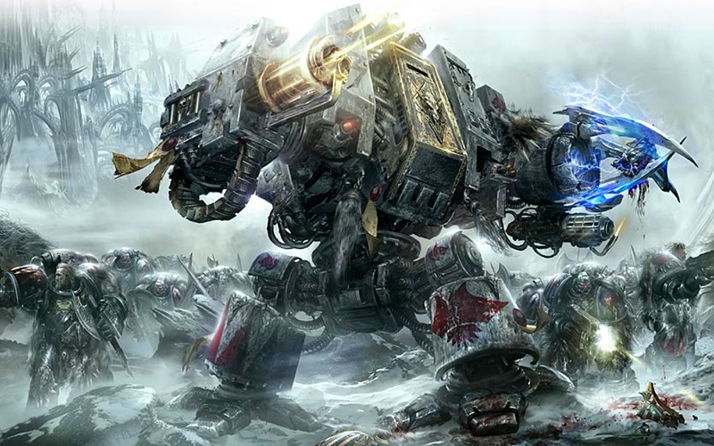 Warhammer 40k Space Wolf Dreadnaught Wallpaper Aircraft