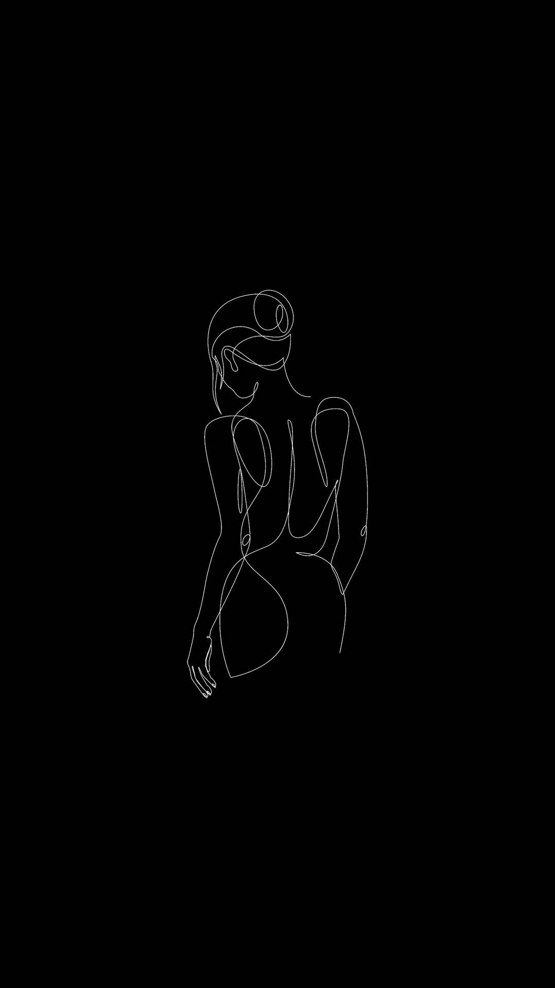 One Line Drawing Wallpaper