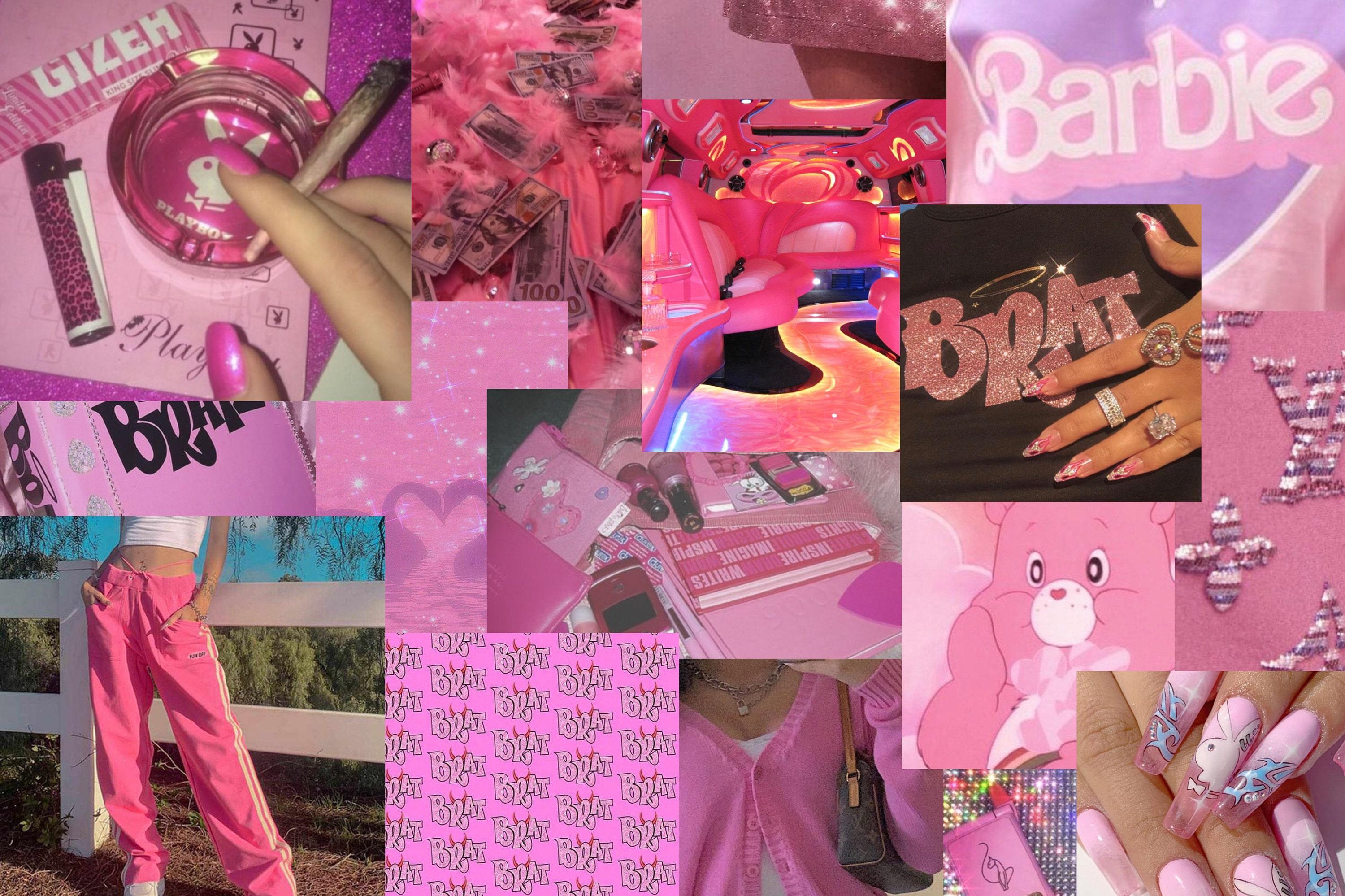 Y2k Pink Aesthetic Diy Wall Collage