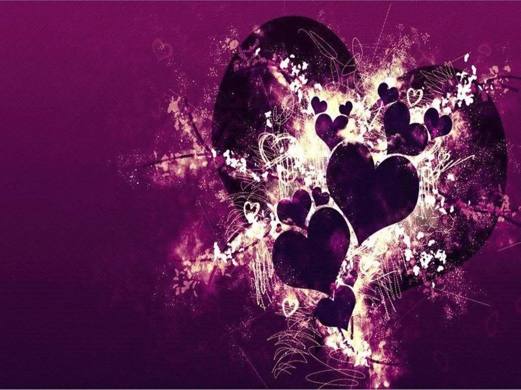 Beautiful Purple Love Hearts Live HD Wallpaper Hq Pictures Image