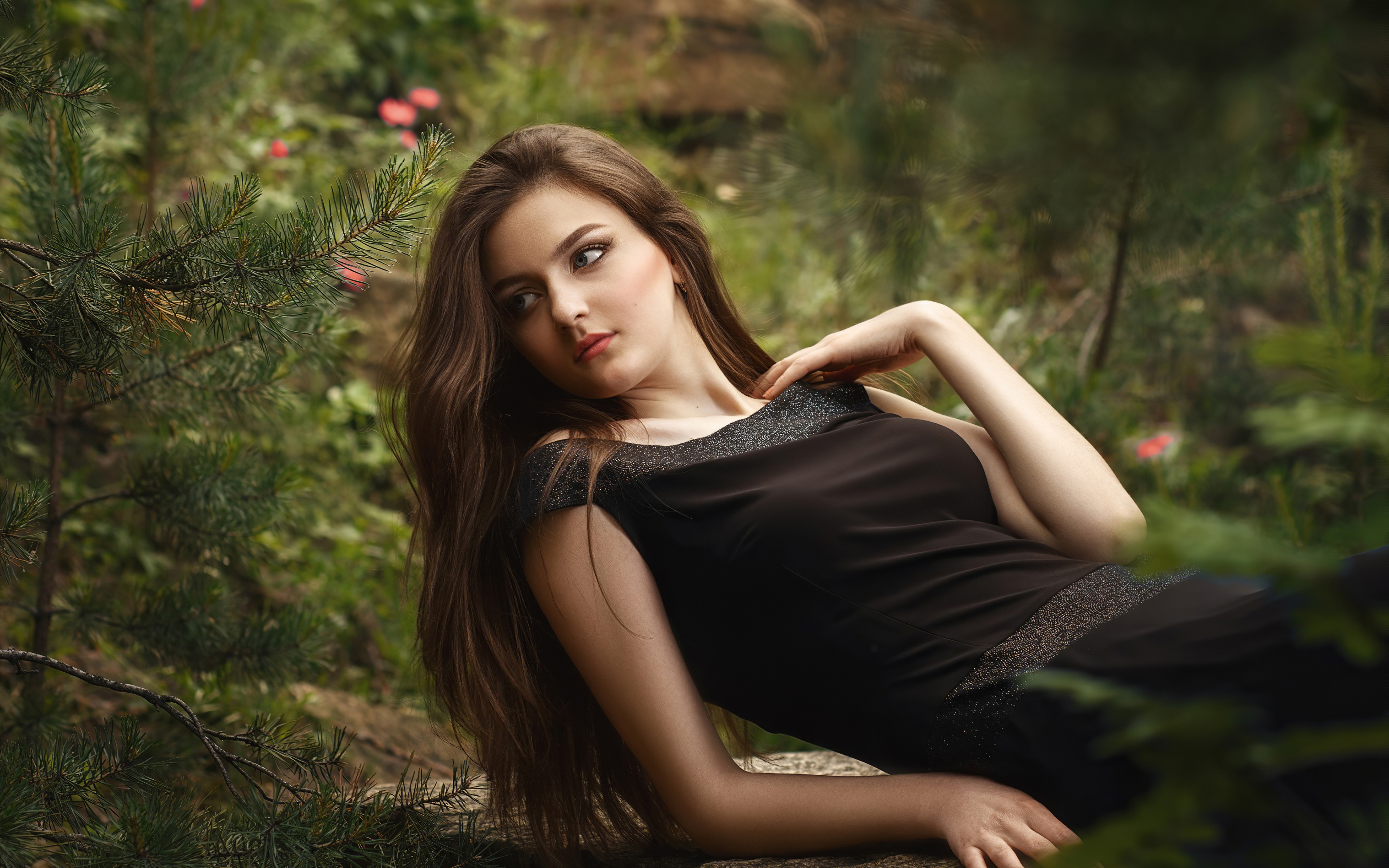 Girl Black Dress 4k HD Wallpaper Image Photos And Picture