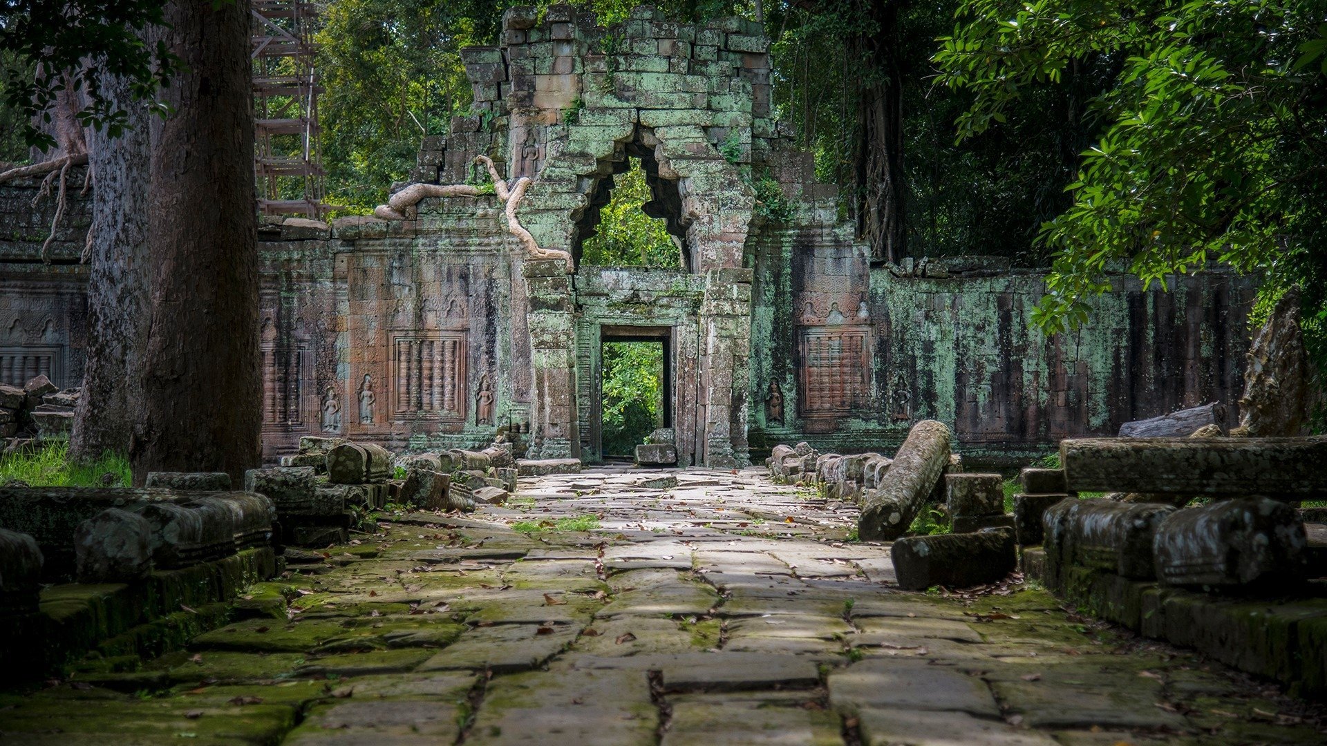 Old Temple in Cambodia HD Wallpaper Background Image 1920x1080