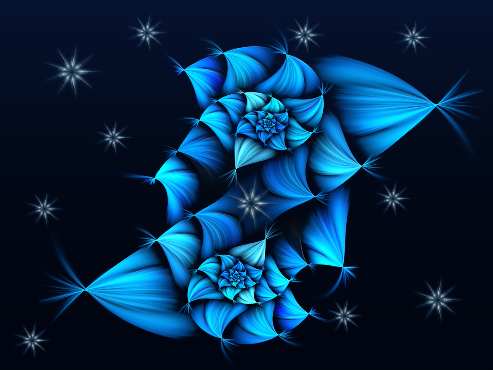 Blue Flowers Desktop Pc And Mac Wallpaper