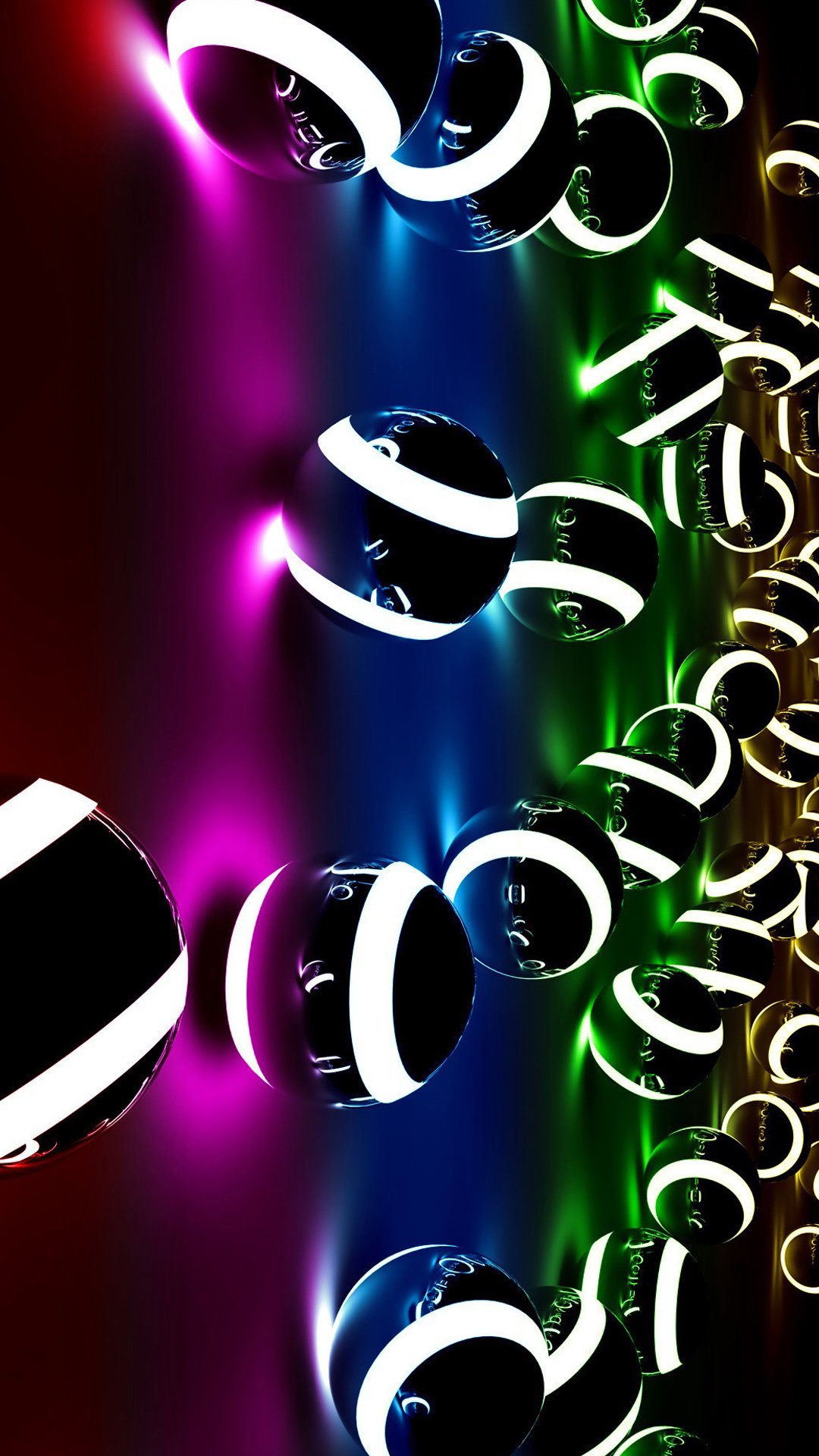 3D black and white ring beads Samsung Galaxy S5 Wallpapers Samsung