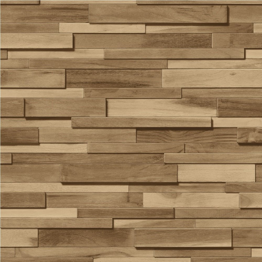Wallpaper Muriva Thin Wood Blocks Effect