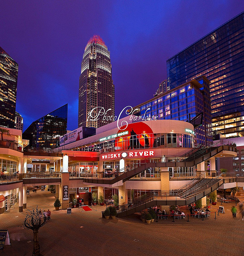 Epicentre With The Charlotte Skyline In Background