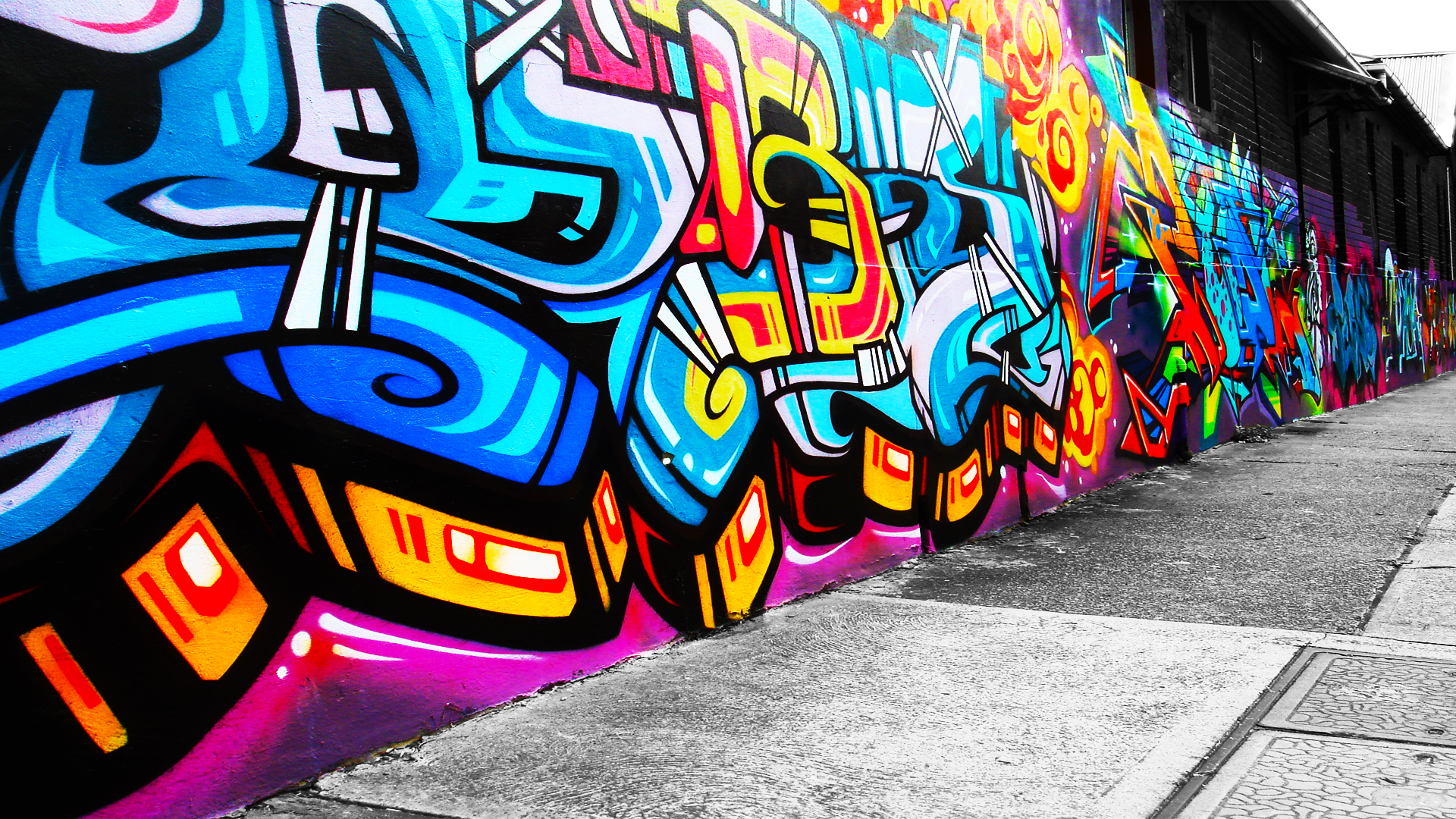 Home Digital Art Graffiti Background 1920x1080