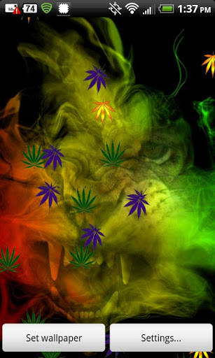 50+] Falling Weed Live Wallpaper on