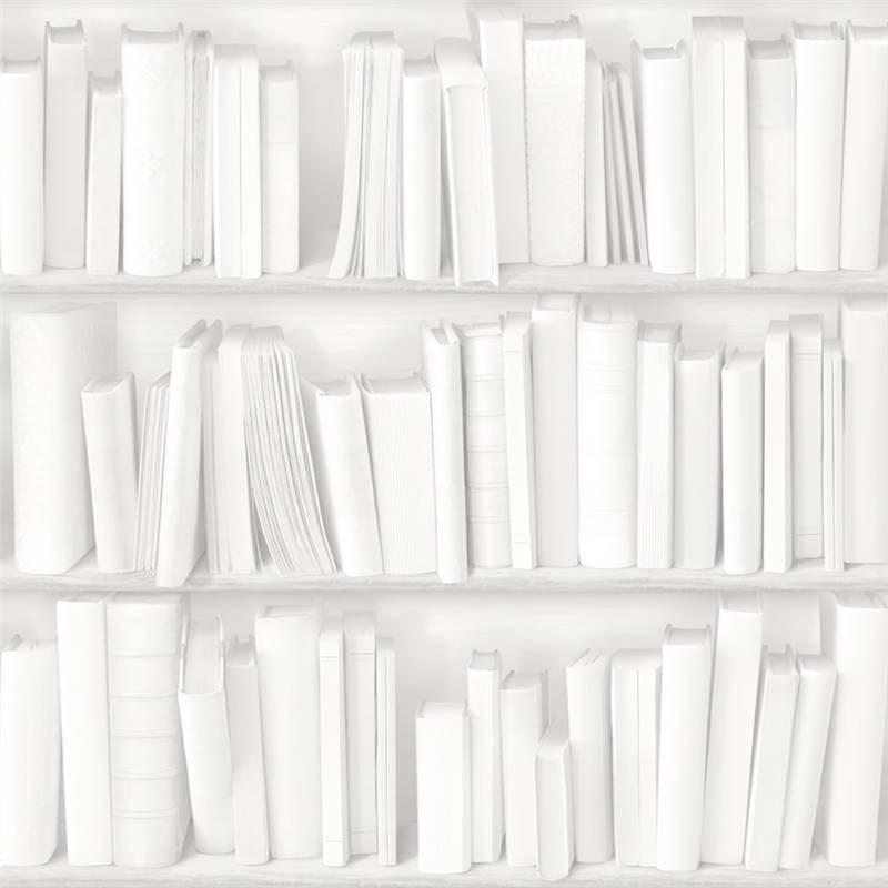 White Grey   J43090   Photo Bookcase Bookshelf Library   Muriva