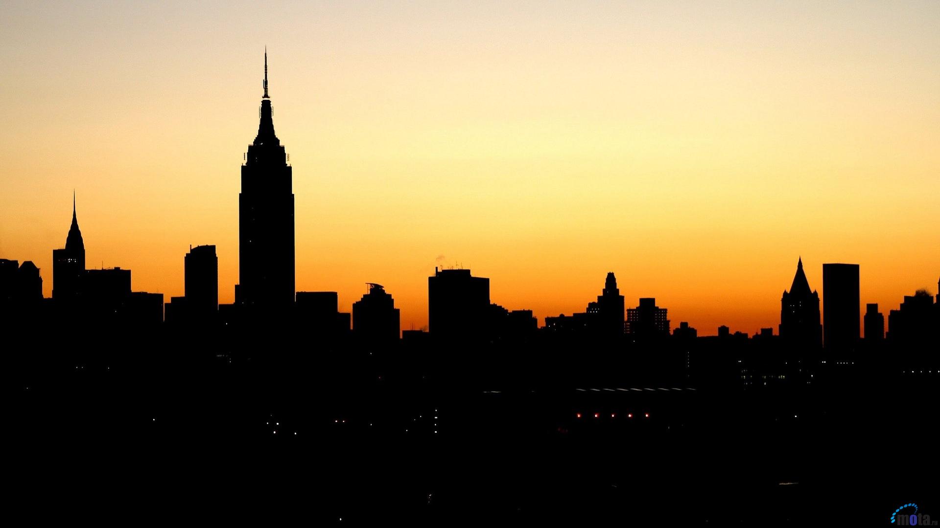 Download Wallpaper Sunset in New York 1920 x 1080 HDTV 1080p