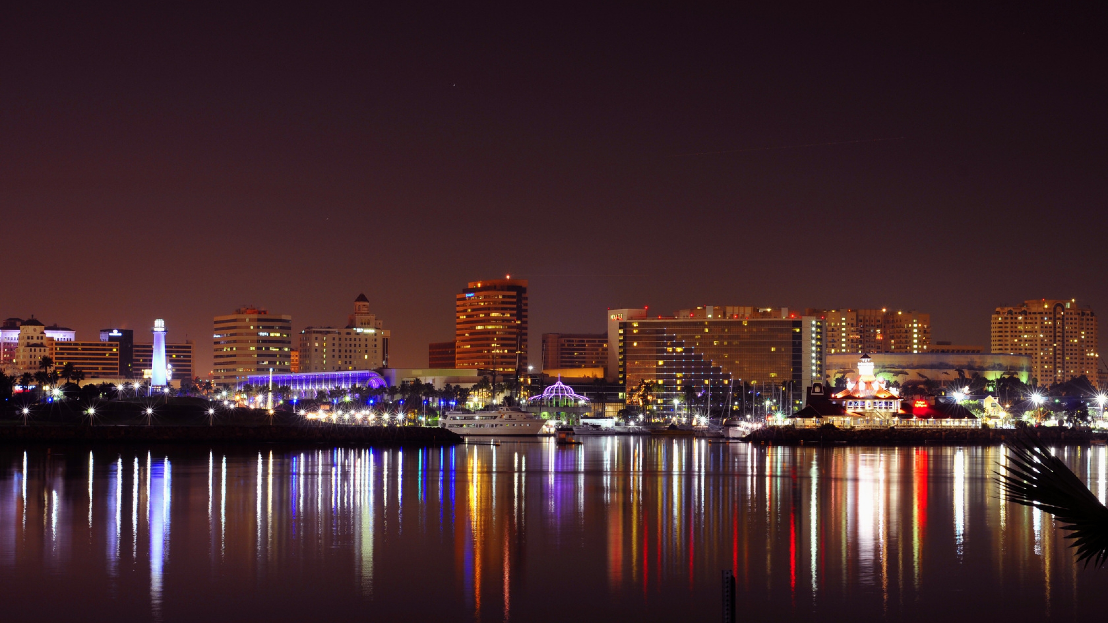 Wallpaper Usa California Long Beach City 4k