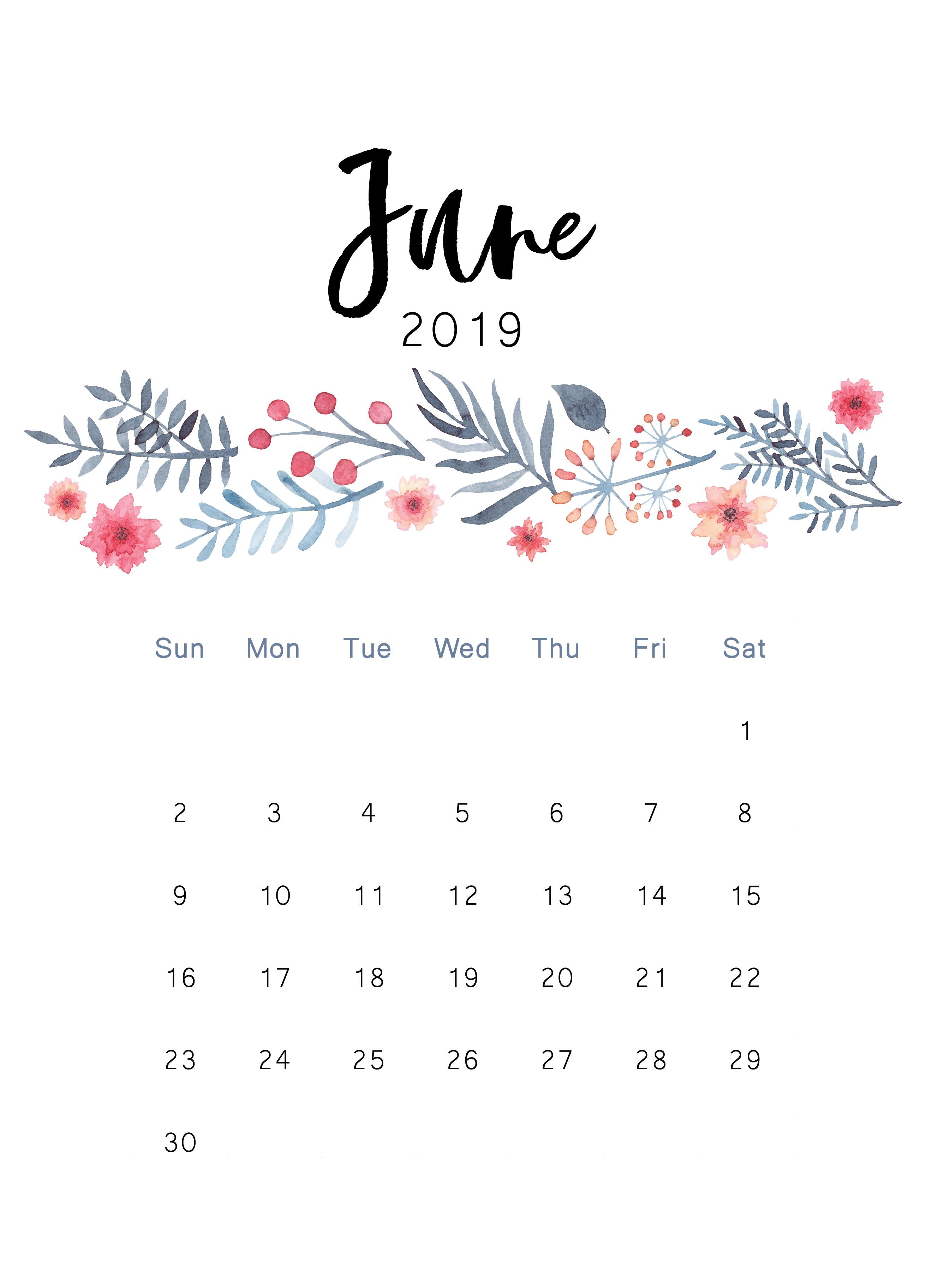 Waterproof June 2019 Calendar Wallpaper For Desktop Iphone 2623x3649