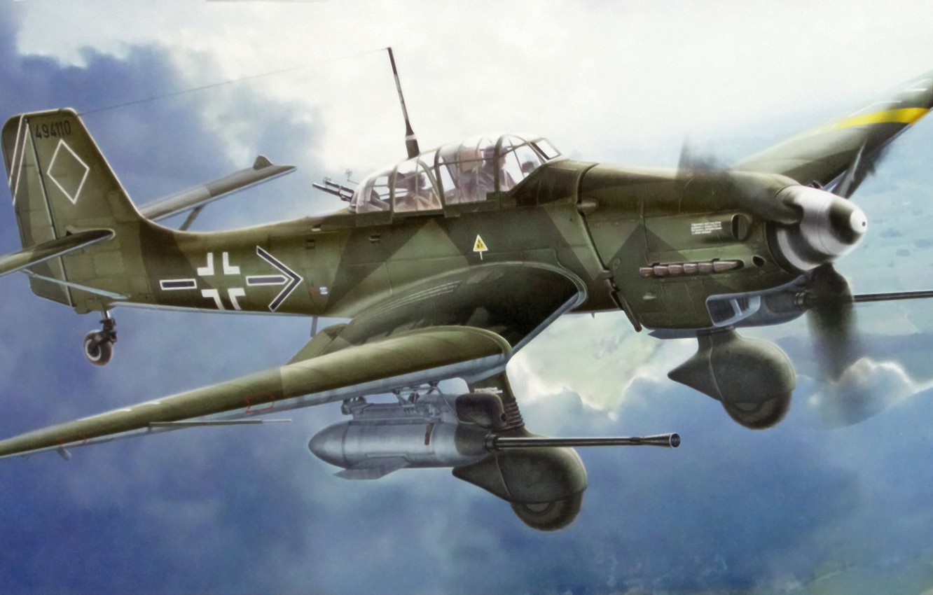 Wallpaper Art Painting Aviation Junkers Ju G Stuka Quot
