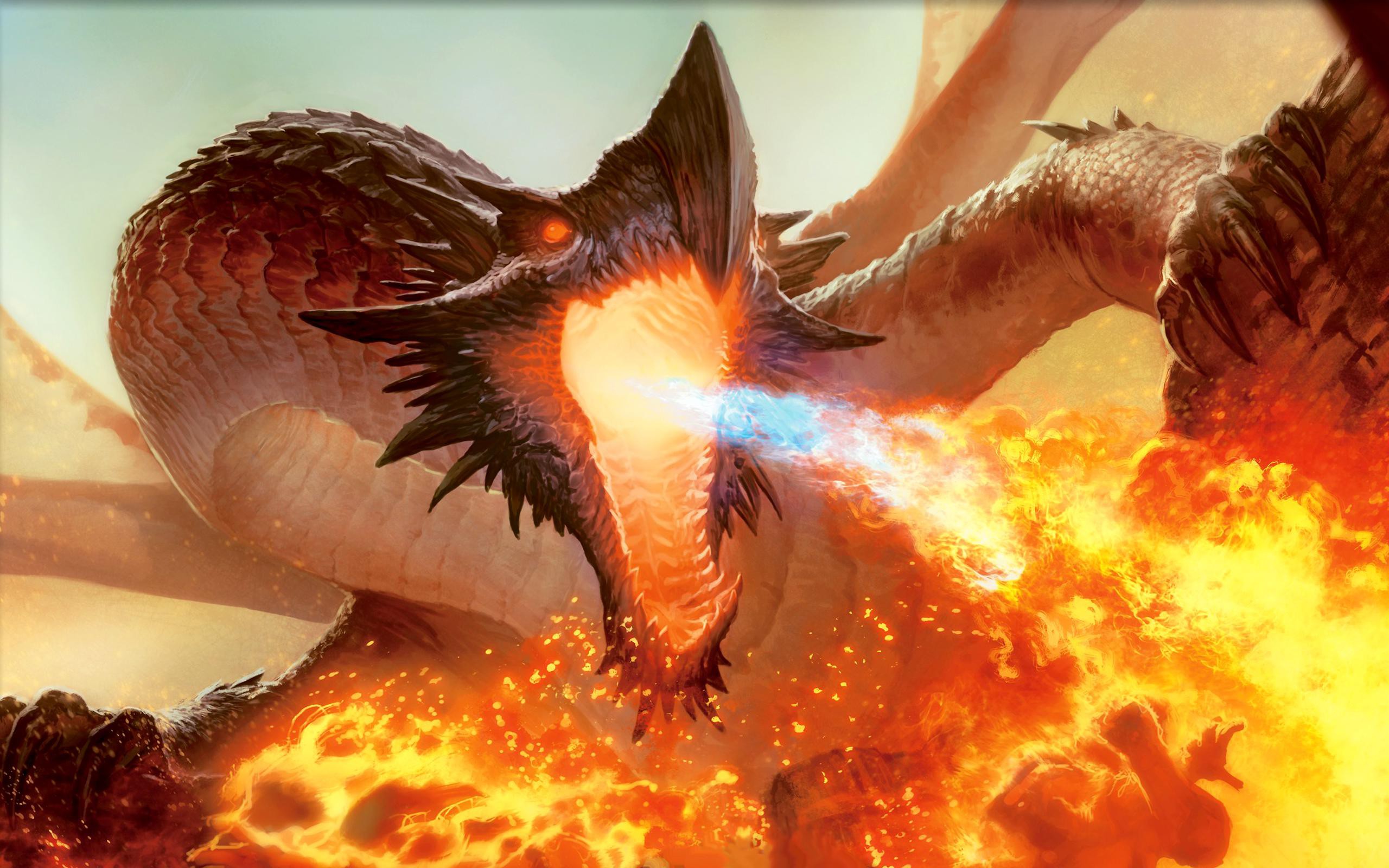 Fire Spitting Dragon Wallpaper