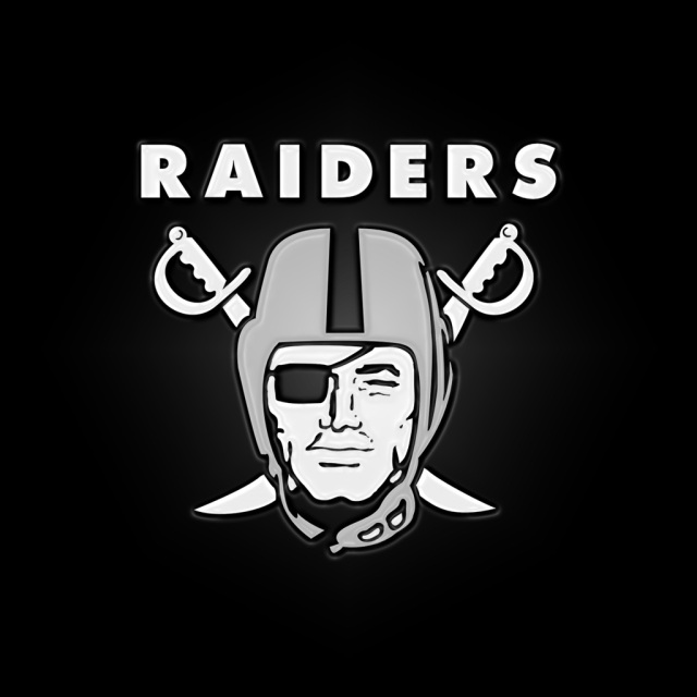 Wallpaper With The Oakland Raiders Team Logo Head
