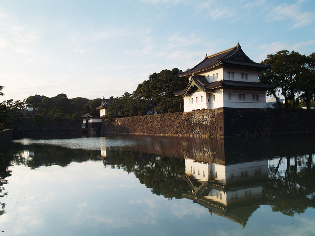 Imperial Japanese Palace in Tokyo at Dusk   Wall Mural Photo