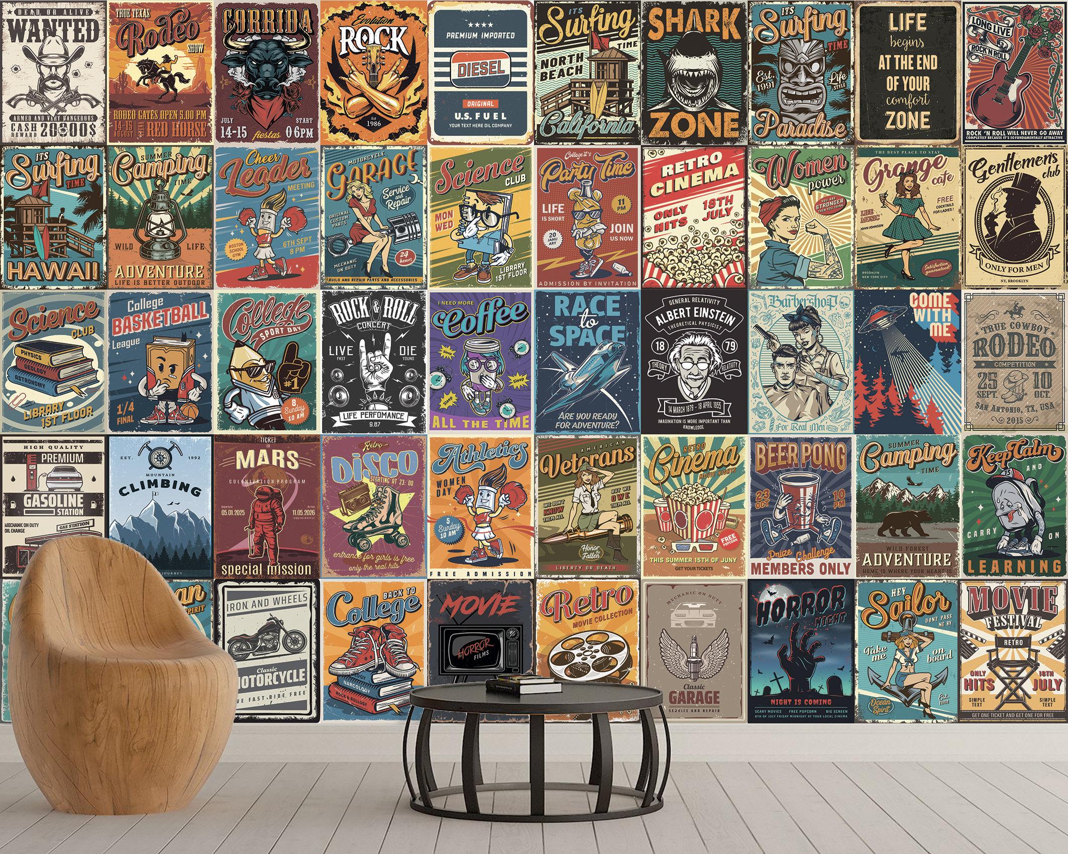 Free download Vintage Mural Posters Wallpaper Aesthetic Vintage Collage