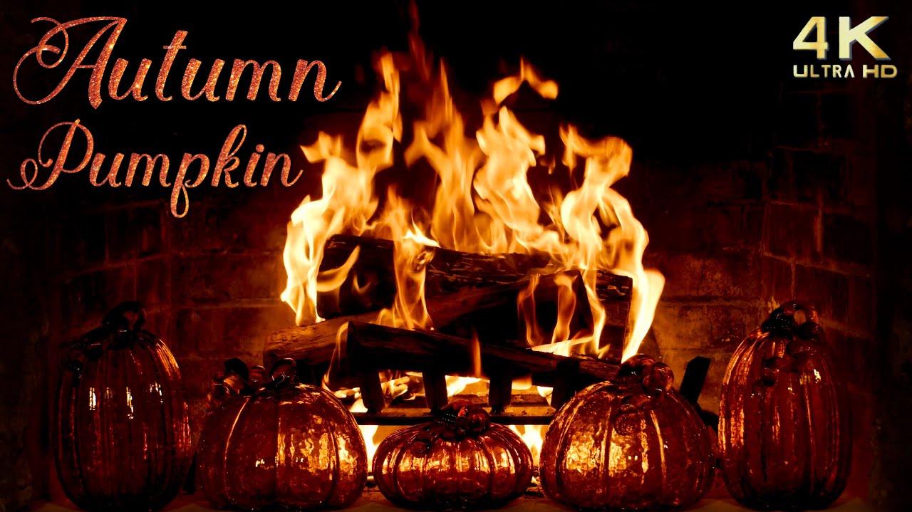 Free download Autumn Pumpkin Crackling Fireplace 4K Cozy Halloween